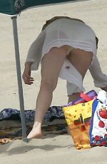 AMY ADAMS in Bikini Bottoms on the Beach in Los Angeles
