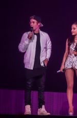 ARIANA GRANDE and Justin Bieber Performs at Honeymoon Tour in Miami