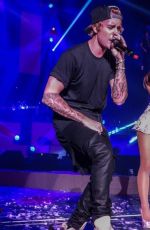 ARIANA GRANDE and Justin Bieber Performs at Honeymoon Tour in Miami