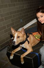 ARIANA GRANDE at Badass Brooklyn Animal Rescue Adoption Event in New York
