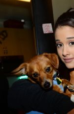 ARIANA GRANDE at Badass Brooklyn Animal Rescue Adoption Event in New York