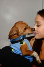 ARIANA GRANDE at Badass Brooklyn Animal Rescue Adoption Event in New York