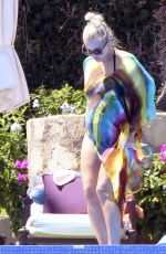 ASHLEE SIMPSON at a Pool in Los Cabos