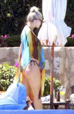 ASHLEE SIMPSON at a Pool in Los Cabos