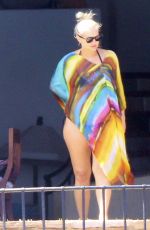 ASHLEE SIMPSON at a Pool in Los Cabos