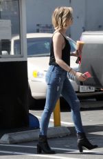 ASHLEY BENSON in Jeans Out for Coffee in West Hollywood