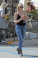 ASHLEY BENSON in Jeans Out for Coffee in West Hollywood