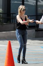 ASHLEY BENSON in Jeans Out for Coffee in West Hollywood