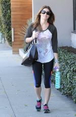 ASHLEY GREENE in Leggings Heading to a Gym in West Hollywood