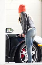 ASHLEY TISDALE at a Gas Station in Toluca Lake 1803