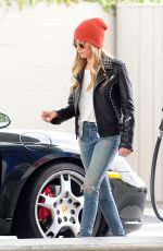 ASHLEY TISDALE at a Gas Station in Toluca Lake 1803