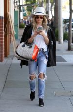 ASHLEY TISDALE in Ripped Jeans Out and About in Beverly Hills 1203