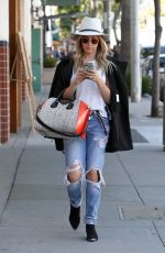 ASHLEY TISDALE in Ripped Jeans Out and About in Beverly Hills 1203
