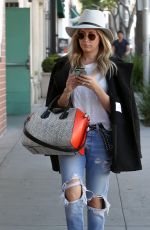 ASHLEY TISDALE in Ripped Jeans Out and About in Beverly Hills 1203