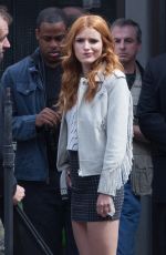 BELLA THORNE on the Set of Alvin and Chipminks: Road Trip in Georgia
