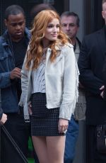 BELLA THORNE on the Set of Alvin and Chipminks: Road Trip in Georgia