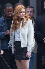 BELLA THORNE on the Set of Alvin and Chipminks: Road Trip in Georgia