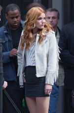 BELLA THORNE on the Set of Alvin and Chipminks: Road Trip in Georgia