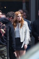 BELLA THORNE on the Set of Alvin and Chipminks: Road Trip in Georgia