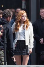 BELLA THORNE on the Set of Alvin and Chipminks: Road Trip in Georgia