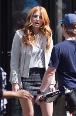 BELLA THORNE on the Set of Alvin and Chipminks: Road Trip in Georgia