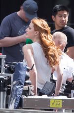 BELLA THORNE on the Set of Alvin and Chipminks: Road Trip in Georgia