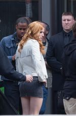 BELLA THORNE on the Set of Alvin and Chipminks: Road Trip in Georgia
