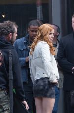 BELLA THORNE on the Set of Alvin and Chipminks: Road Trip in Georgia