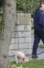 BELLA THORNE Walks Her Dog Out in Los Angeles