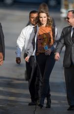 BRIDGIT MENDLER Arrives at Jimmy Kimmel Live! in Hollywood