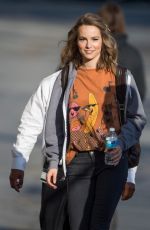 BRIDGIT MENDLER Arrives at Jimmy Kimmel Live! in Hollywood