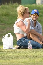 BRITNEY SPEARS and Charlie Ebersol at Her Son Soccer Game
