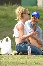 BRITNEY SPEARS and Charlie Ebersol at Her Son Soccer Game