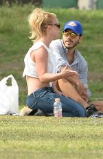 BRITNEY SPEARS and Charlie Ebersol at Her Son Soccer Game