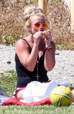 BRITNEY SPEARS at Soccer Game in Woodland Hills