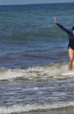 BROOKE SHIELDS Surfing in Costa Rica