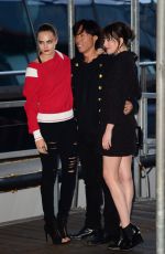 CARA DELEVINGNE and DAKOT JOHNSON Leaves Karl Lagerfeld’s Cruise with Karl Boat Party in New York