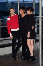 CARA DELEVINGNE and DAKOT JOHNSON Leaves Karl Lagerfeld’s Cruise with Karl Boat Party in New York