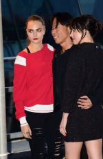 CARA DELEVINGNE and DAKOT JOHNSON Leaves Karl Lagerfeld’s Cruise with Karl Boat Party in New York