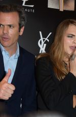 CARA DELEVINGNE at YSL Beauty Presentation in Paris