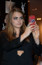 CARA DELEVINGNE at YSL Beauty Presentation in Paris