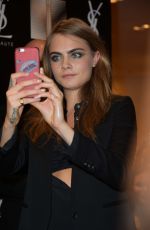 CARA DELEVINGNE at YSL Beauty Presentation in Paris