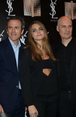 CARA DELEVINGNE at YSL Beauty Presentation in Paris