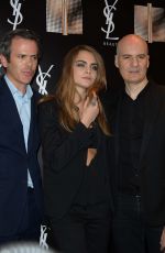 CARA DELEVINGNE at YSL Beauty Presentation in Paris