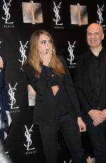 CARA DELEVINGNE at YSL Beauty Presentation in Paris