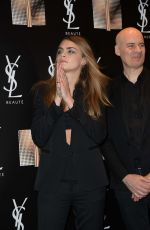 CARA DELEVINGNE at YSL Beauty Presentation in Paris