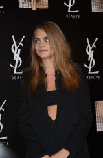 CARA DELEVINGNE at YSL Beauty Presentation in Paris