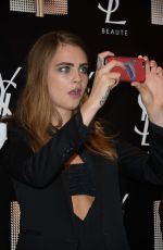 CARA DELEVINGNE at YSL Beauty Presentation in Paris