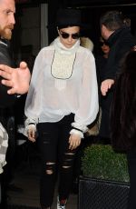 CARA DELEVINGNE Leaves Chanel Fashion Show in Paris