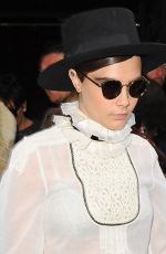 CARA DELEVINGNE Leaves Chanel Fashion Show in Paris